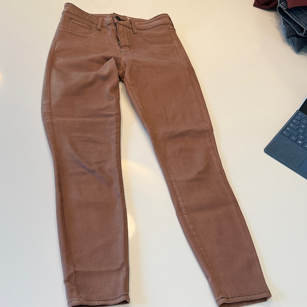 L'AGENCE Women's Tan Coated Skinny Jeans
